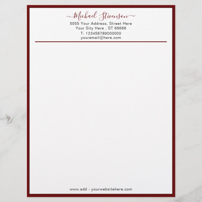Design Your Own Company Letterhead Example Brevhuvud (Framsida)