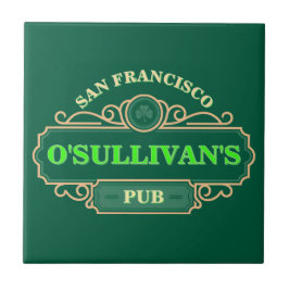 Design Your Own Green Irish Pub San Francisco Beer Kakelplatta