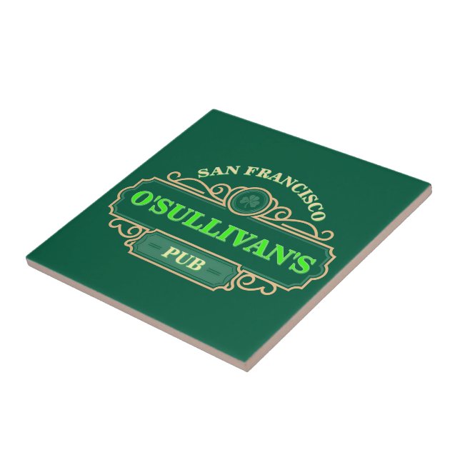 Design Your Own Green Irish Pub San Francisco Beer Kakelplatta (Sidan)