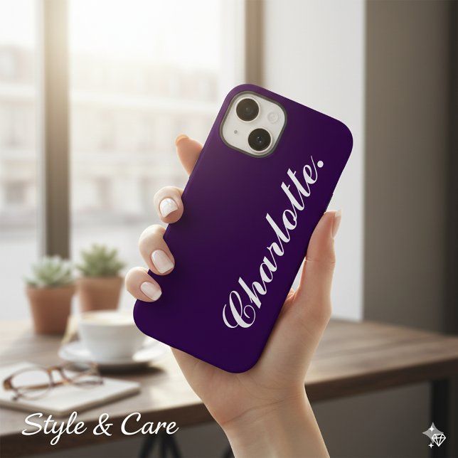 Design Your Own Name on This Dark Purple (Design Your Own Name on This Dark Purple Case-Mate iPhone Case)