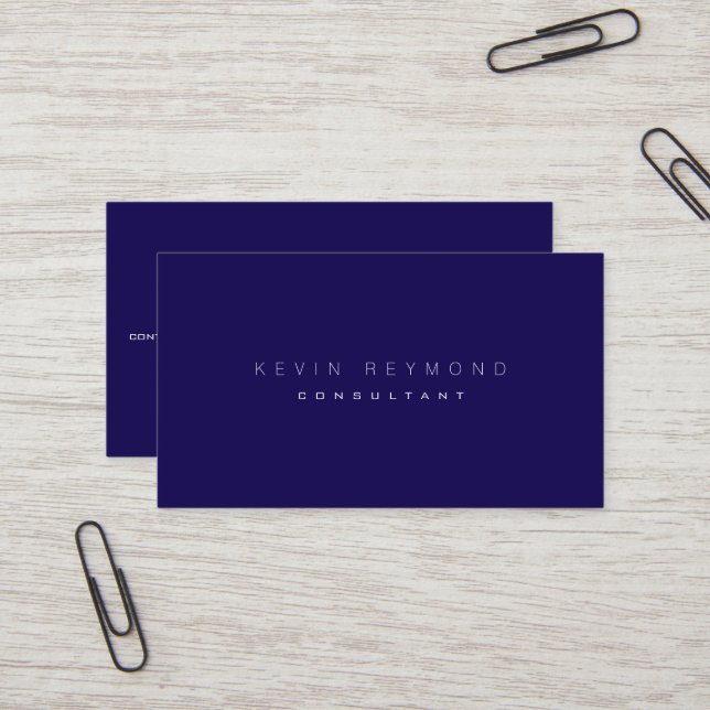 Design your own navy blue pro standard visitkort (Fram/Back In Situ)