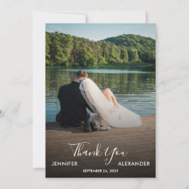 Design your own photo Thank you Wedding card Tack Kort