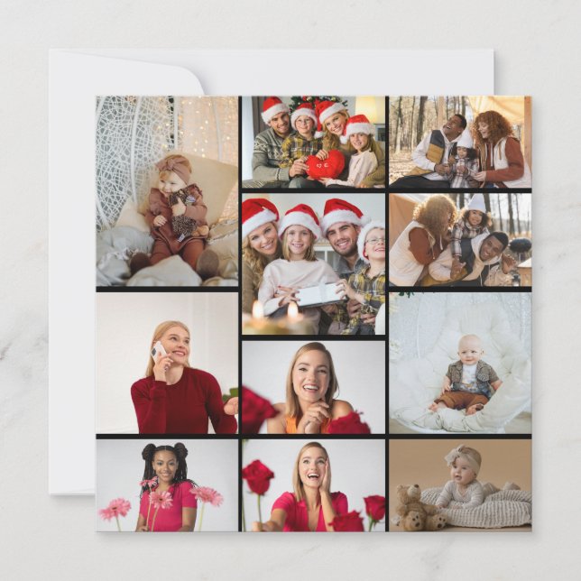 Designa Din Egen 11 Fotosammanställning Julkort (Framsida)