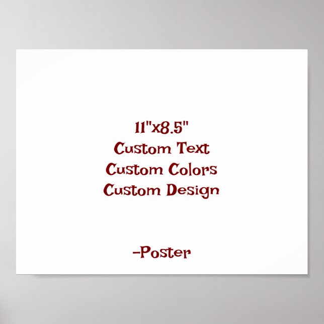 Designa din egen 11"x8.5" Matta Poster (Framsidan)