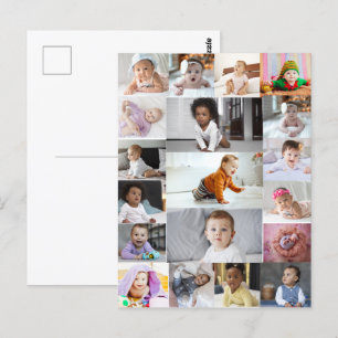 Designa din egen 19-foto collage vykort