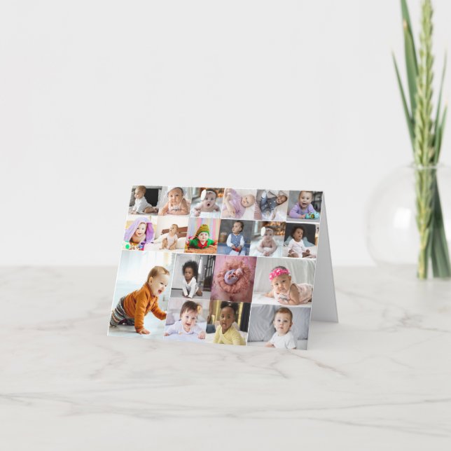 Designa Din Egen 19 Fotoskollage Kort (Framsida)