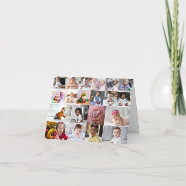 Designa Din Egen 20 Fotos Kollage  Helgkort (Framsida)