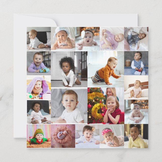 Designa Din Egen 20 Fotosammanställning Kort (Framsida)
