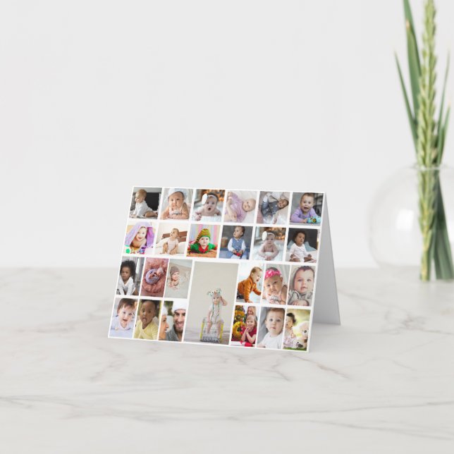 Designa Din Egen 25 Fotos Kollage Inramad Konst Kort (Framsida)