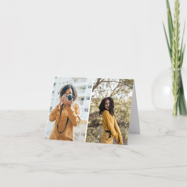 Designa Din Egen 2 Foto Collage Kort (Framsida)