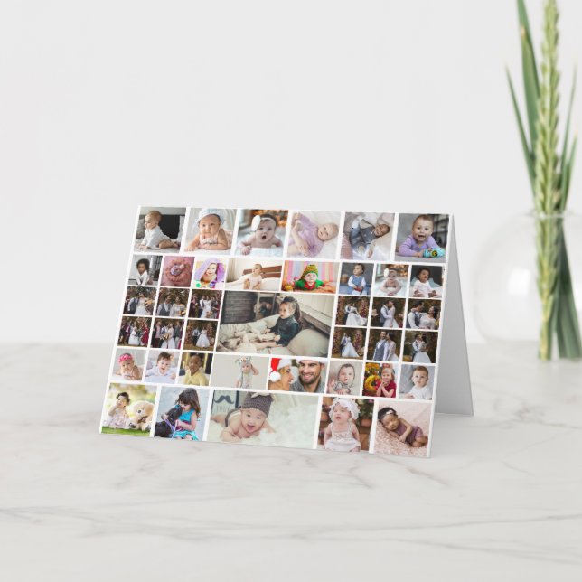 Designa Din Egen 40 Fotoskollage Helgkort (Framsida)