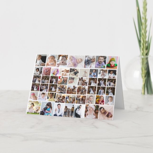 Designa Din Egen 50 Fotos Kollage Helgkort (Framsida)