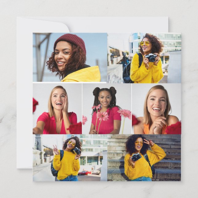 Designa Din Egen 7 Fotosammanställning Kort (Framsida)