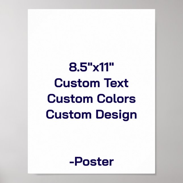Designa din egen 8,5"x11" Matt Poster (Framsidan)