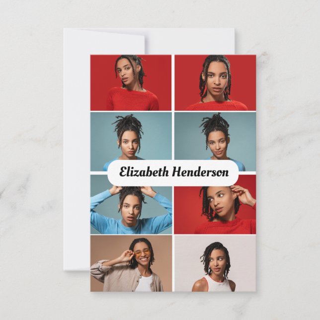 Designa Din Egen 8 Fotos Kollage Kort (Framsida)