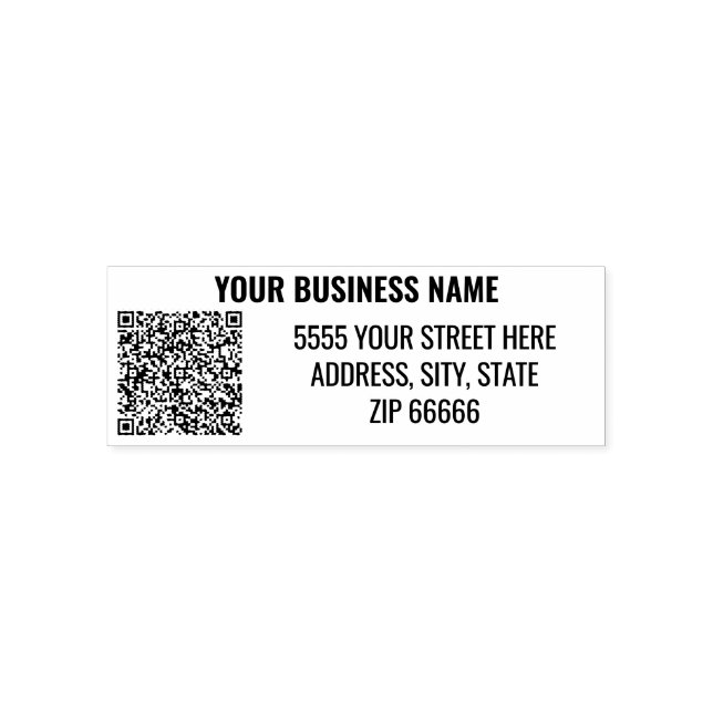 Designa din egen adressstämpel med QR-kod Självfärgande Stämpel (Design)