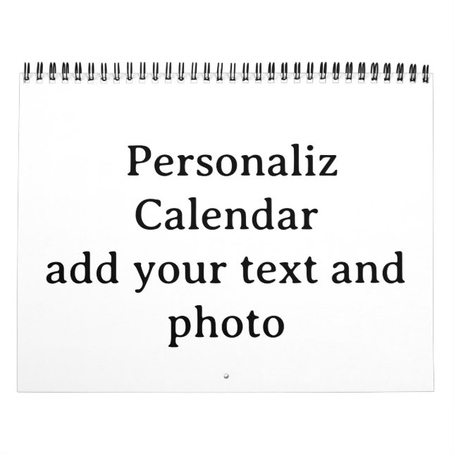 Designa din egen anpassad Medium Classic Frameless Kalender (Omslag)