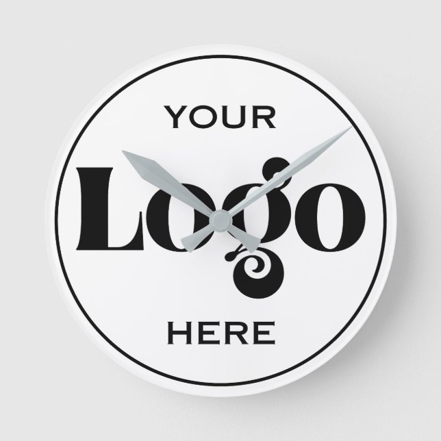 Designa din egen anpassade logotyp 8" Akryl Rund Klocka (Framsida)