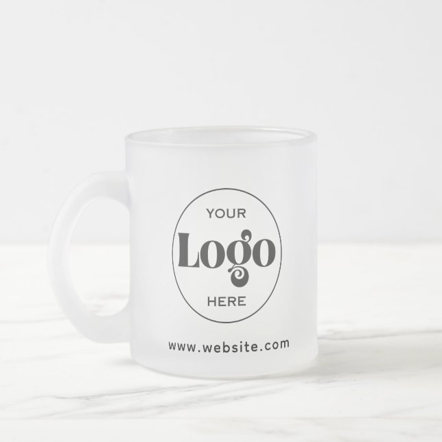 Designa din egen anpassade logotyp  frostad glasmugg (Vänster)