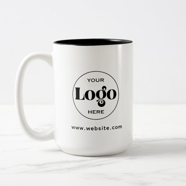 Designa din egen anpassade logotyp  Två-Tonad mugg (Vänster)