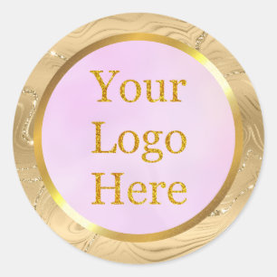 Designa din egen anpassade moderna logotyp företag runt klistermärke