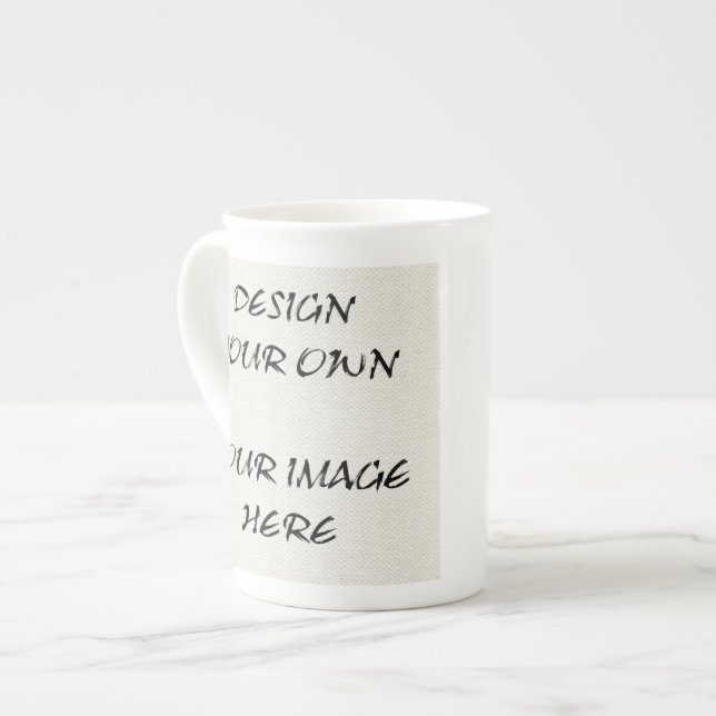 Designa din egen benporslinsmugg benporslin mugg (Framsida vänster)