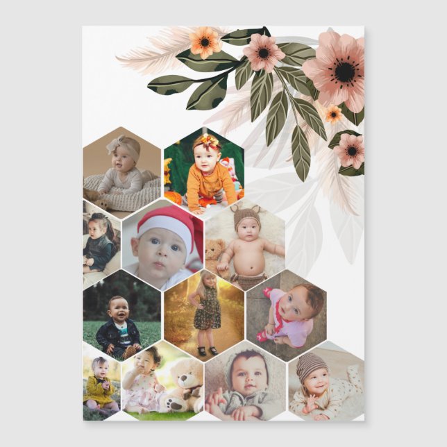 Designa Din Egen Blommig 12-Fotocollage (Framsida)