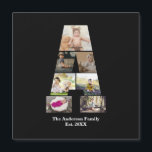 Designa Din Egen Bokstav A Foto Collage<br><div class="desc">Denna monogram-fotocollage är en personlig design som kombinerar ett djärvt monogram (initialer eller en bokstav) med en samling fotografier som är arrangerade konstnärligt inom eller runt det. Det är ett stilfullt sätt att visa minnen samtidigt som det lägger till en unik,  elegant touch till dekoration eller presenter.</div>