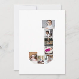 Designa Din Egen Bokstav J Foto Collage Affisch Kort