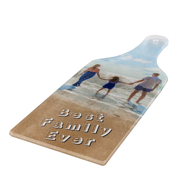 Designa din egen familjefoto skärbräda present (Hörn)