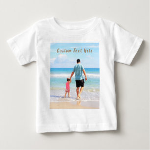 Designa din egen foto baby t-shirt med anpassad te
