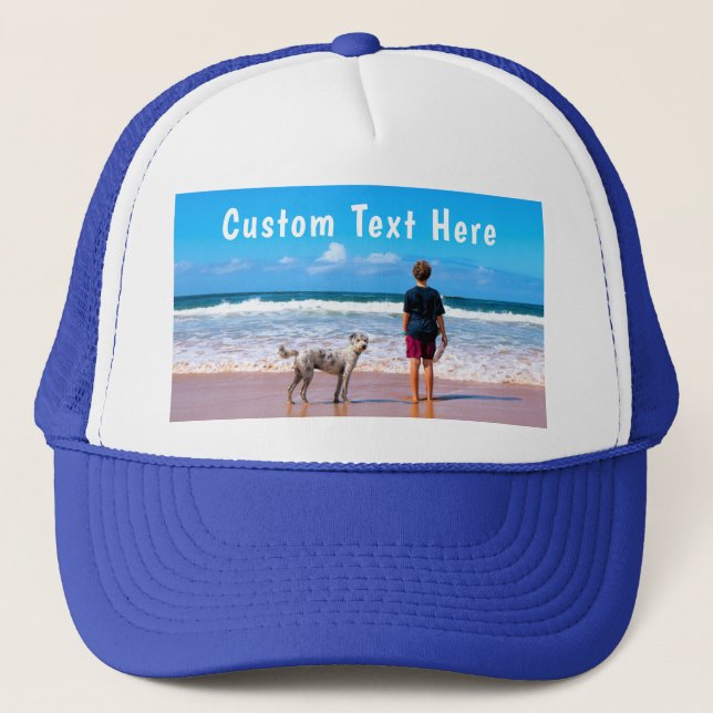 Designa Din Egen Foto Trucker Hatt Present Anpassa Keps (Framsida)
