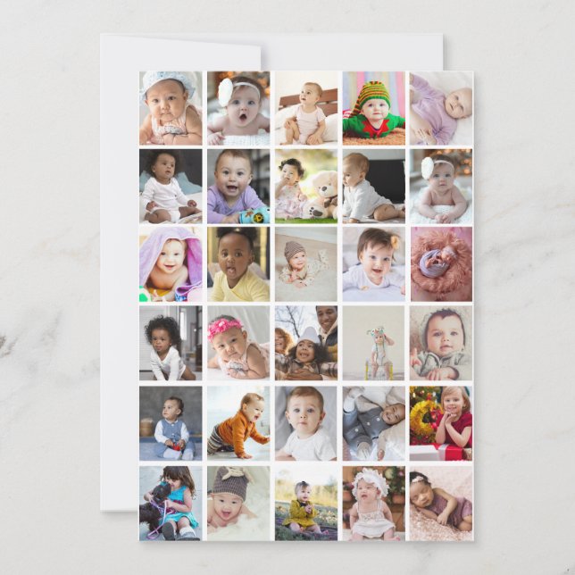 Designa din egen fotokollage med 30 bilder julkort (Framsida)