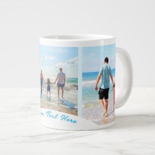 Designa din egen fotokollage-mugg med text jumbo mugg