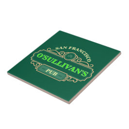 Designa din egen gröna irländska pub San Francisco Kakelplatta