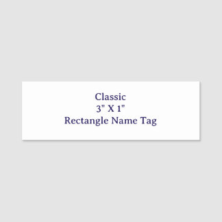 Designa din egen klassiska 3" X 1" rektangel Namnbricka