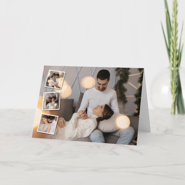 Designa din egen kollage med 4 foton helgkort (Framsida)