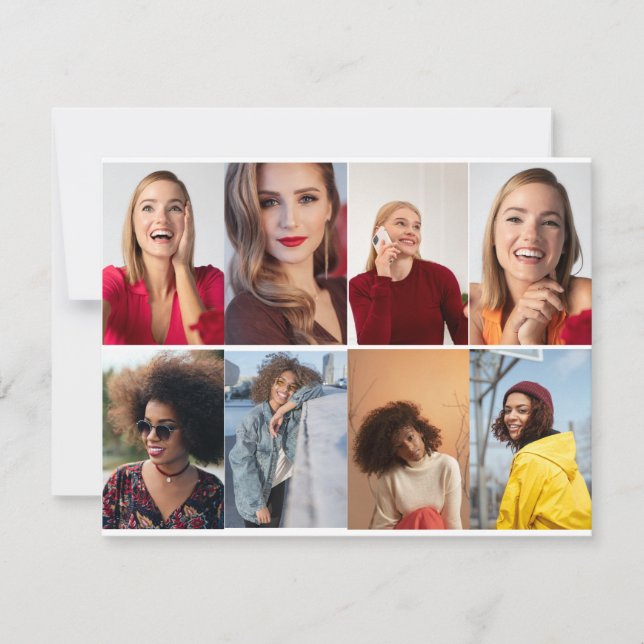 Designa din egen kollage med 8 foton anteckningskort (Framsida)