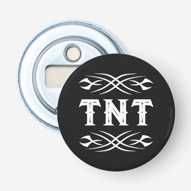 Designa din egen namntatuering monogram flasköppnare (Framsidan)