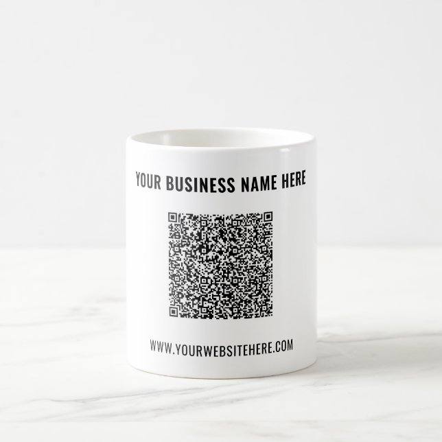 Designa din egen QR-kod kaffemugg Anpassad text (Center)