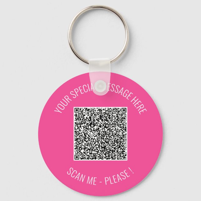 Designa din egen QR-kod Nyckelring Mall (Framsida)