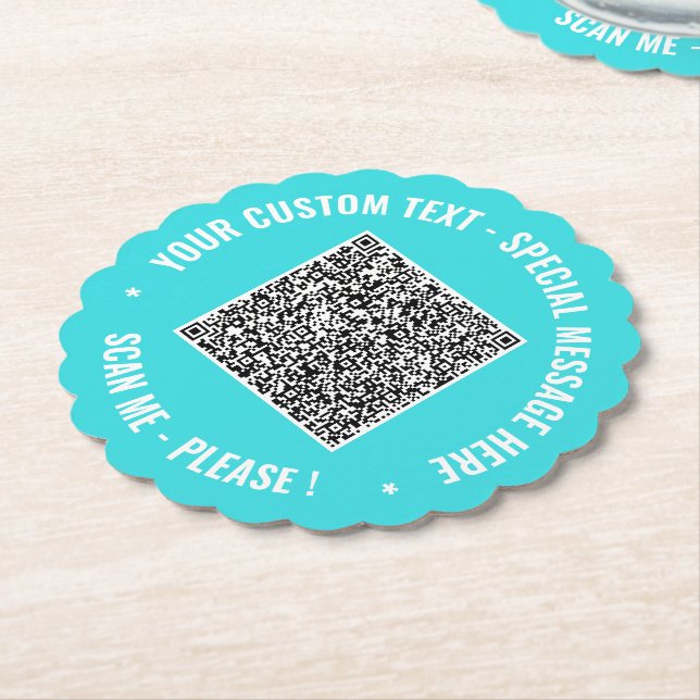 Designa Din Egen QR-kod Pappersunderlägg Anpassad  Underlägg Papper (Vinklad)