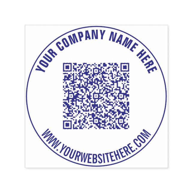 Designa din egen QR-kod Rund självfärgande stämpel (Design)