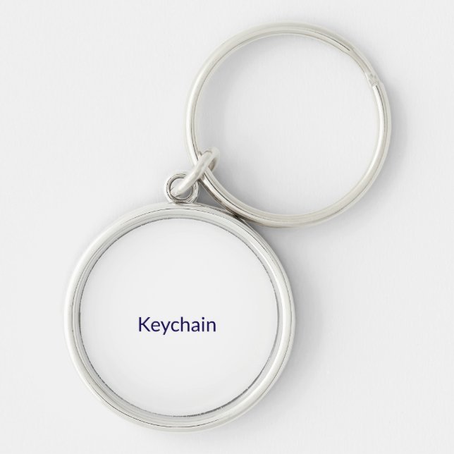 Designa din egen rund silverfärgad nyckelring (Framsidan)