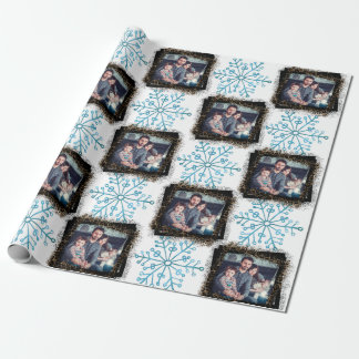 Designa din egen snöflinga leopardfamilj foto presentpapper