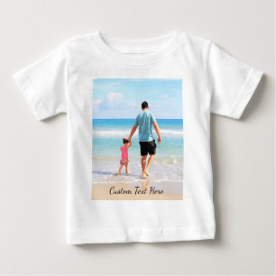 Designa din foto baby t-shirt present Anpassad tex
