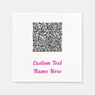 Designa din QR-kod Anpassad text Servetter Exempel