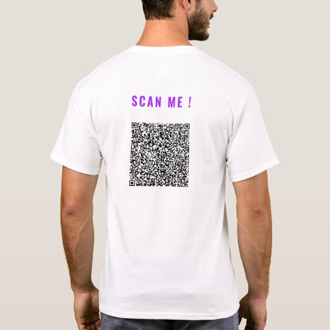 Designa din roliga QR-kod T-shirt exempel (Baksida)