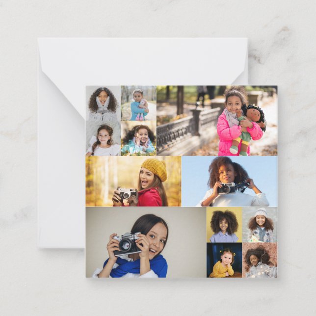 Designa Ditt Eget 12 Fotos Kollage Anteckningskort (Framsida)