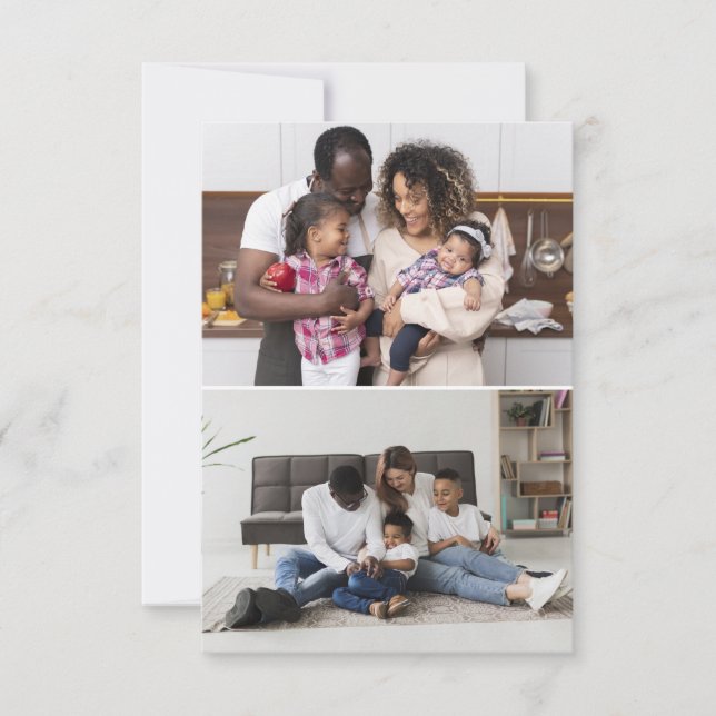 Designa Ditt Eget 2 Fotos Kollage Kort (Framsida)